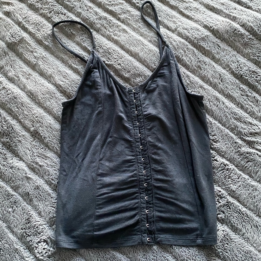 Black Tank Top with Clasps